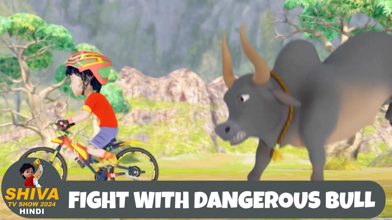 Fight With Dangerous Bull | शिवा | Full Super Episode | Funny Action Cartoon | Shiva Show Hindi