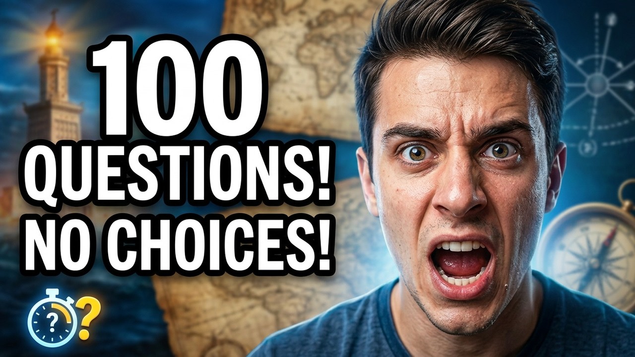 100 General Knowledge Quiz Questions (No Multiple Choice!) | How Many Can YOU Get Right?