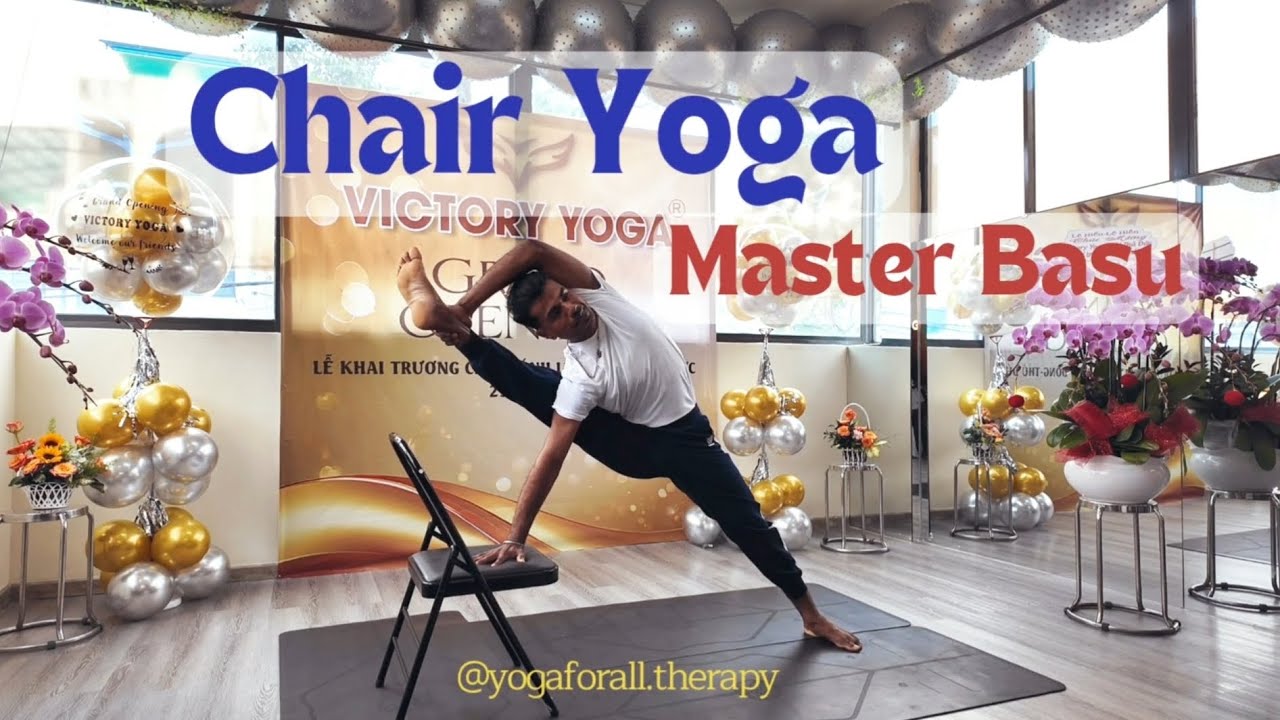 Chair yoga by master Basu || Victory Yoga Grand Opening #chairyoga #yoga #advanceyoga
