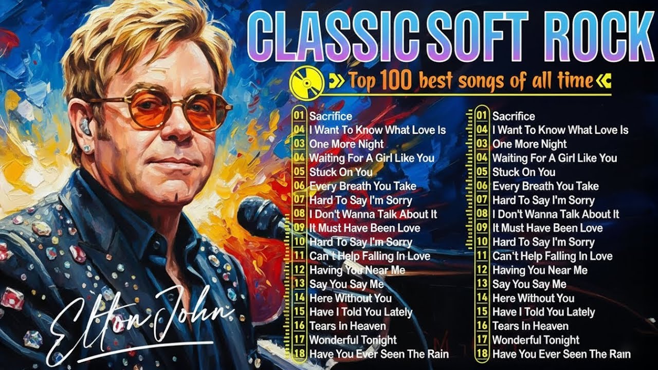 Golden Hits of 80s: Soft Rock Love Songs by Elton John, Phil Collins, and more