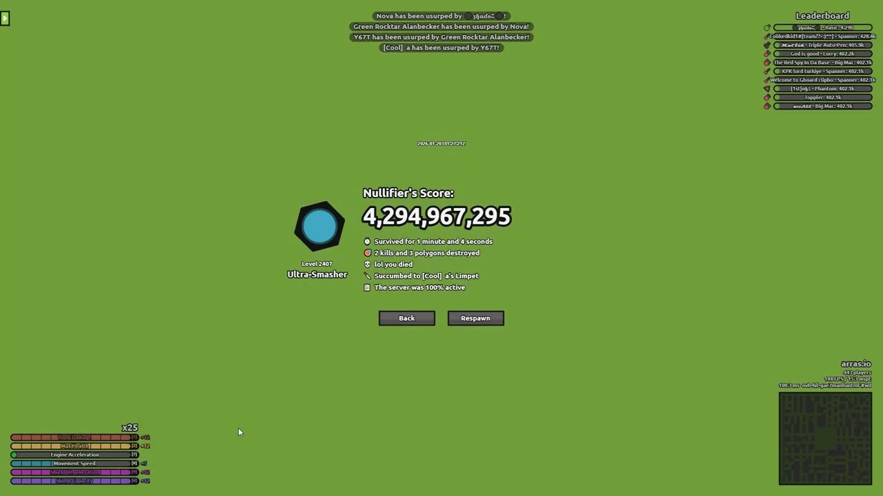 Absolute Chaos in Arras.io