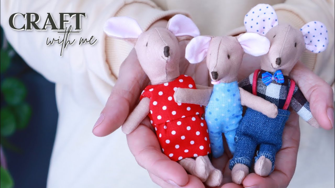 Мастерим вместе со мной ✂️ Как сделать мышей из ткани с формочками бесплатно 🧘🏻‍♀️расслабляющий АSMR