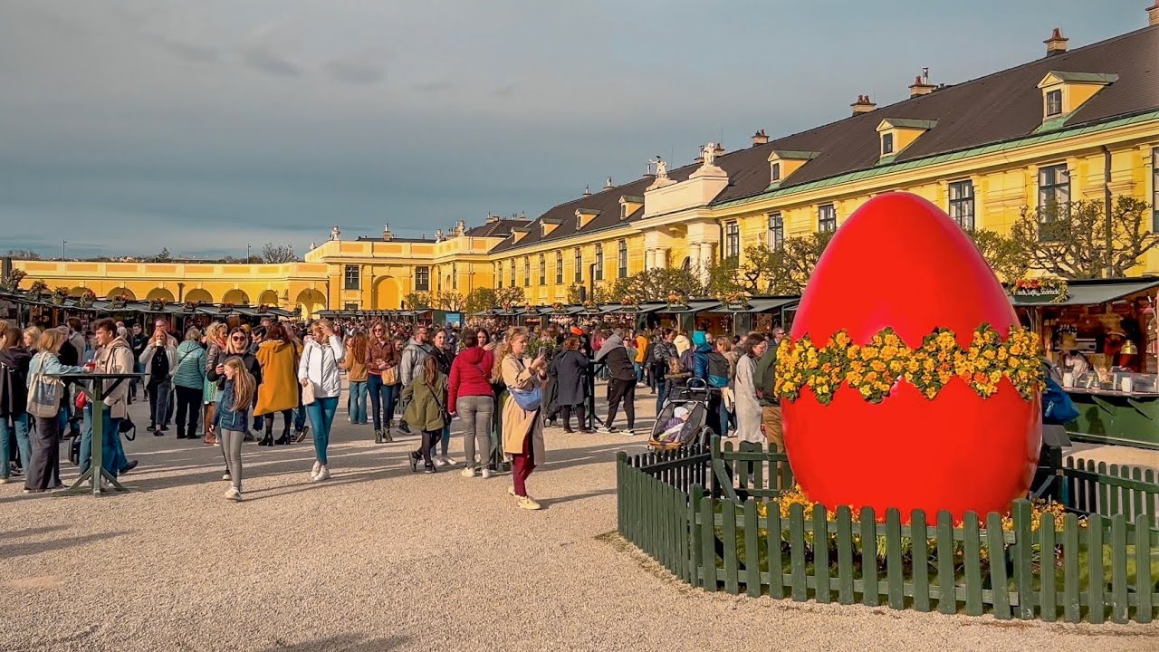 Vienna at Easter 🌸 | Schönbrunn Palace & Easter Market 4K Walk