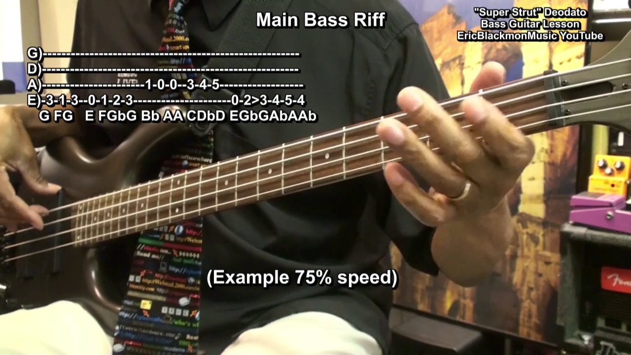 SUPER STRUT Eumir Deodato Super Funk Bass Guitar Lesson