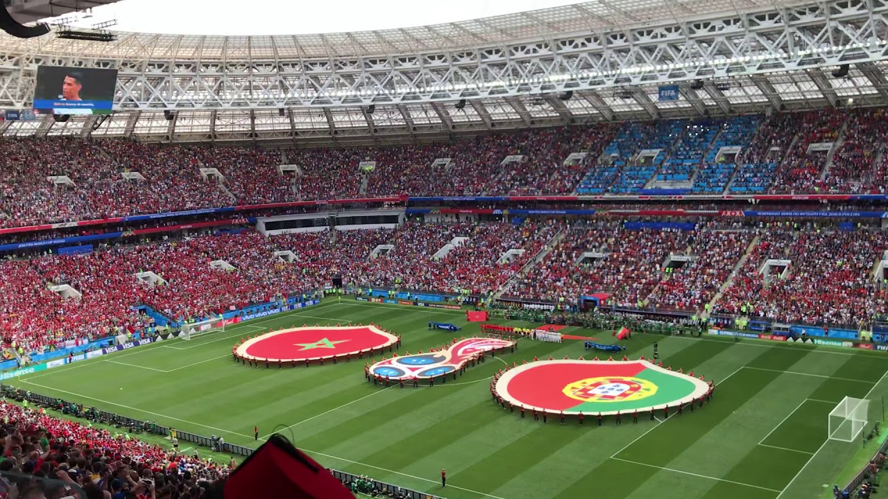 Enorme emotion l’hymne national Marocain à Moscou