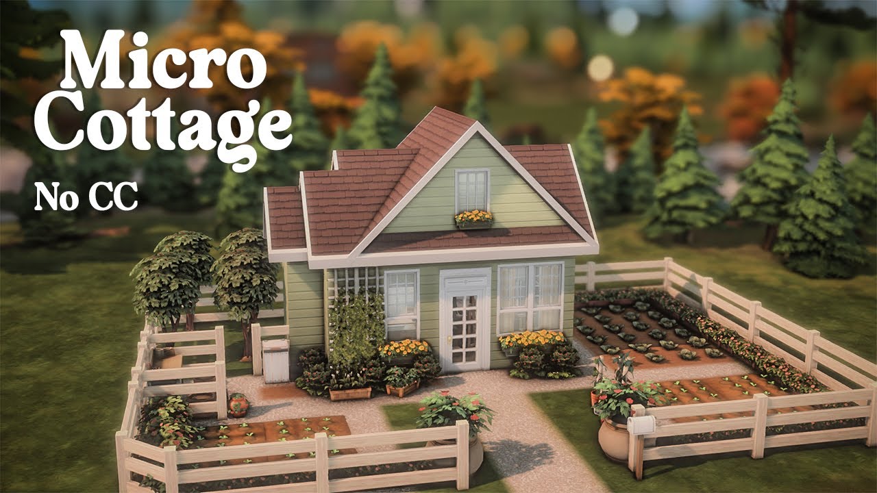 Micro Cottage 🍂 Sims 4 Speed Build with Lofi (No Talking)