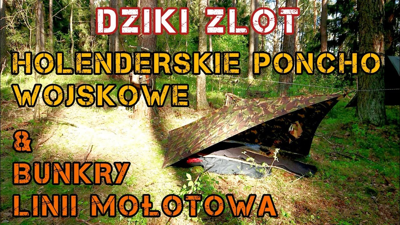 Dziki Zlot, Holenderskie Poncho Wojskowe & Bunkry Linii Mołotowa #bushcraft #survival #outdoor