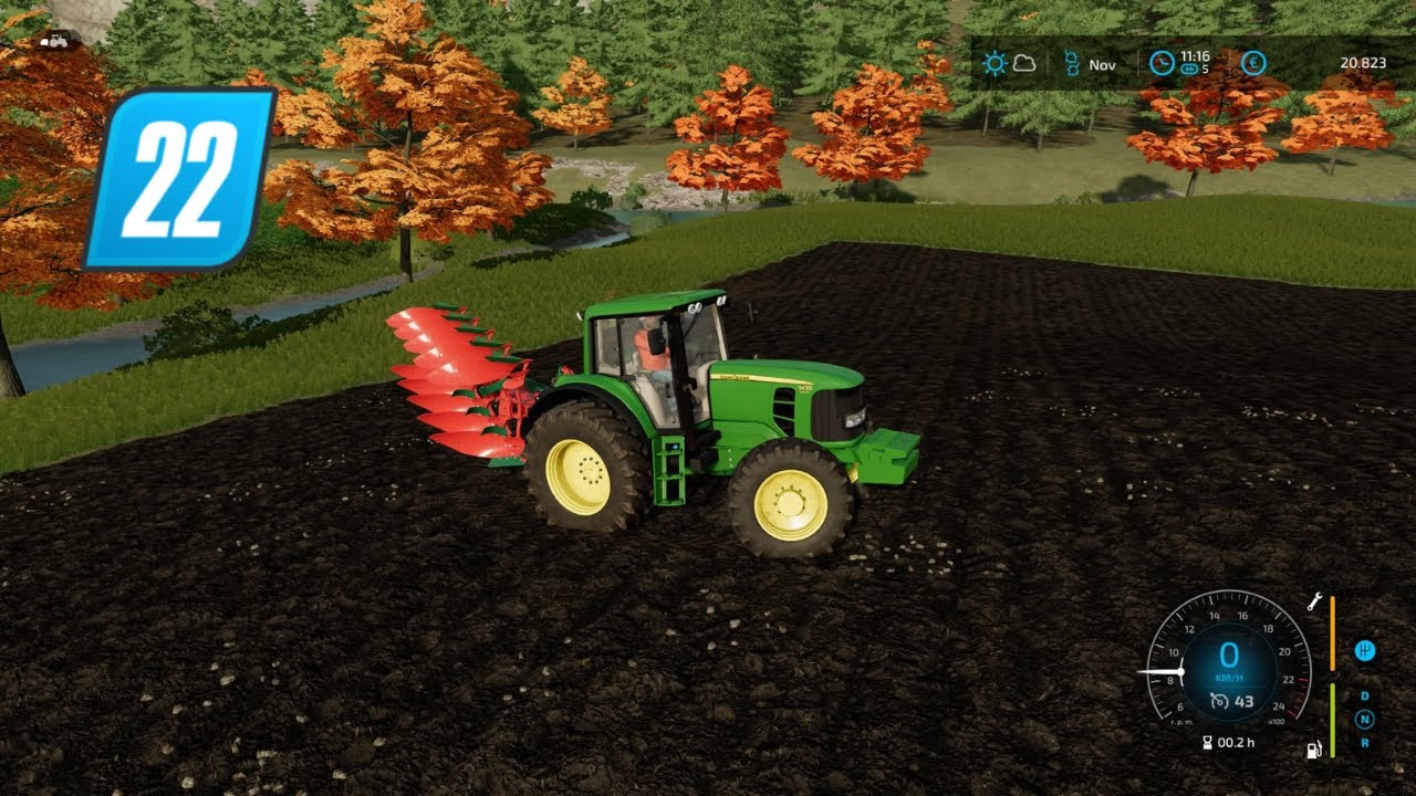 FS|22 John Deere 7430 arando