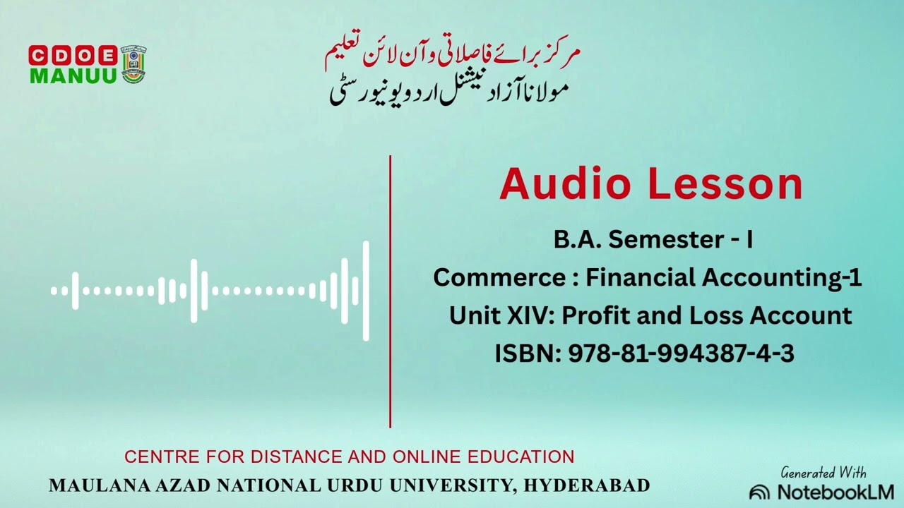 Unit 14, B.Com : Financial Accounting-1