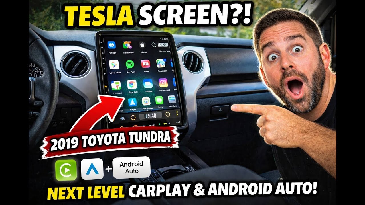 Tesla Screen Upgrade in My 2019 Toyota Tundra TRD Pro | Ultimate CarPlay & Android Auto Experience!