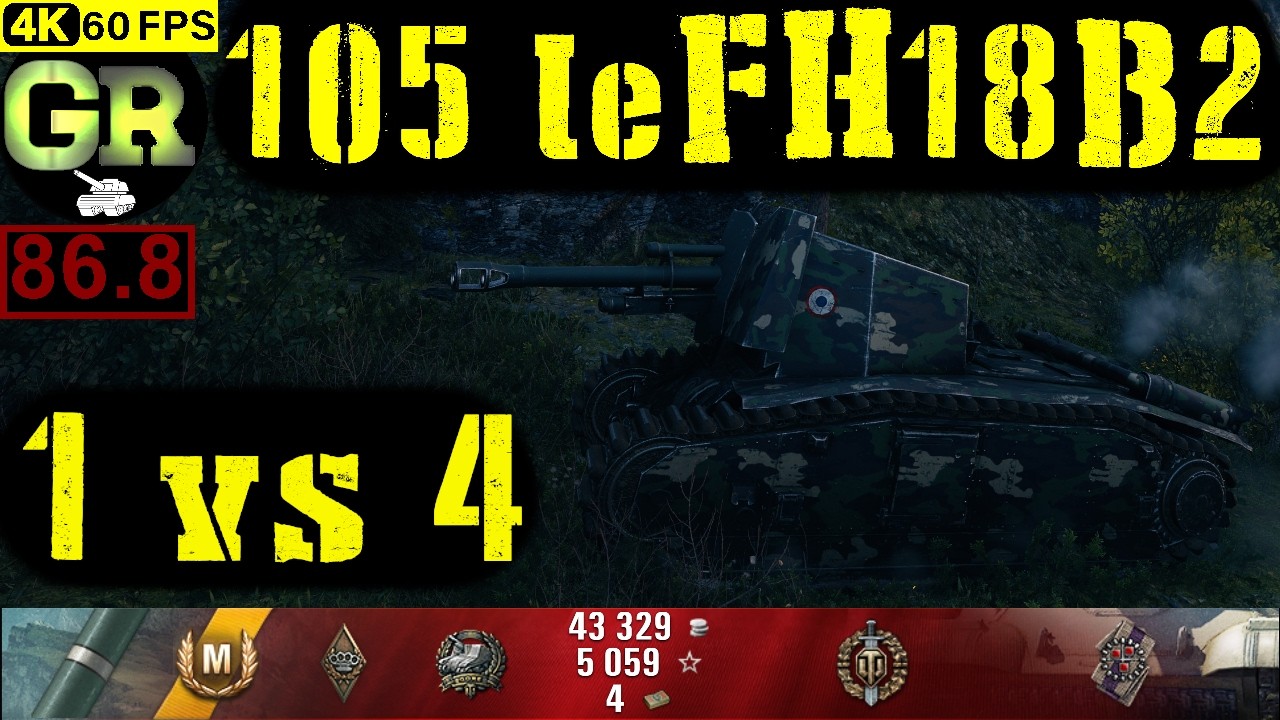 World of Tanks 105 leFH18B2 WoT Replay - 7 Kills 3K DMG(Patch 1.4.0)