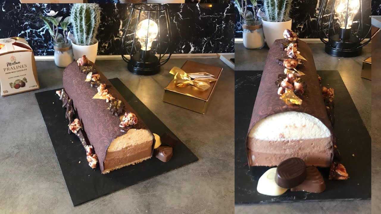 Recette de Bûche 3 chocolats  sans Gélatine .