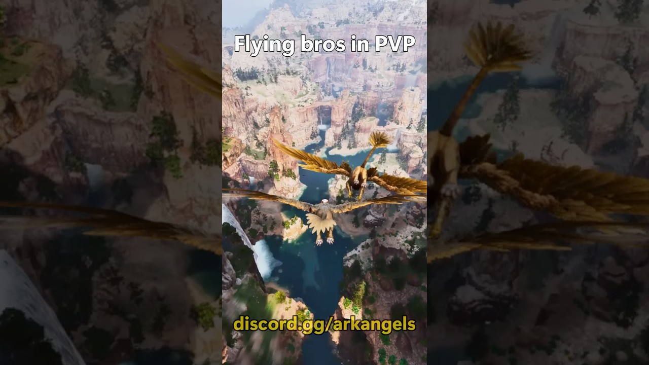 Flying bros in PVP on ARK Ascended Ragnarok