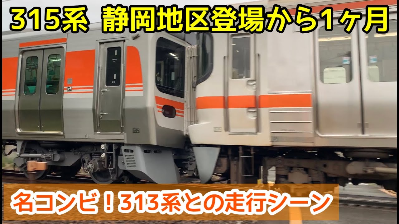 【315系 静岡地区デビューから1ヵ月】名コンビ！313系との走行シーン
