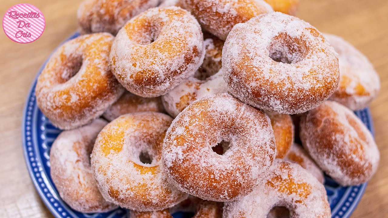 DONUTS CASEIROS / ROSQUINHAS CASEIRAS | RECEITA ECONOMICA | MUITO MACIO | RECEITAS DA CRIS