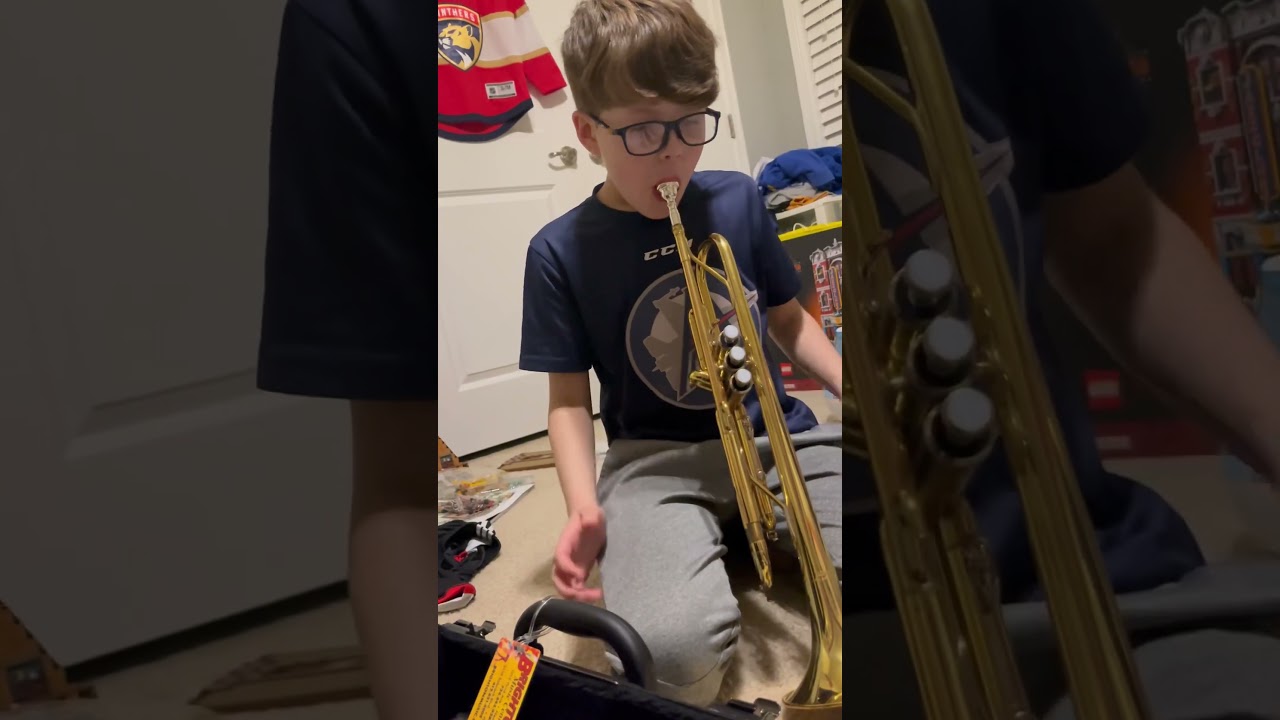Dom playing the trumpet ￼