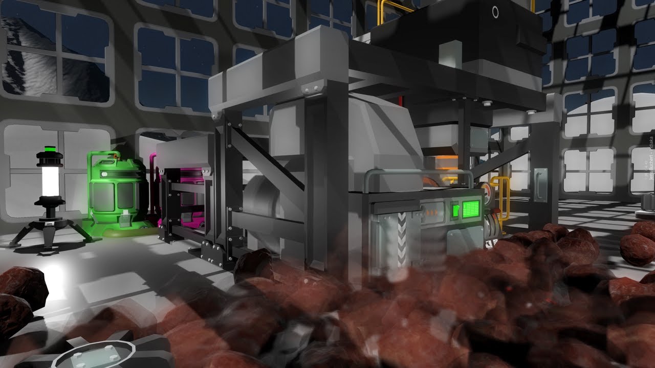 Stationeers: The new Combustion Deep Miner huffing rocket fuel