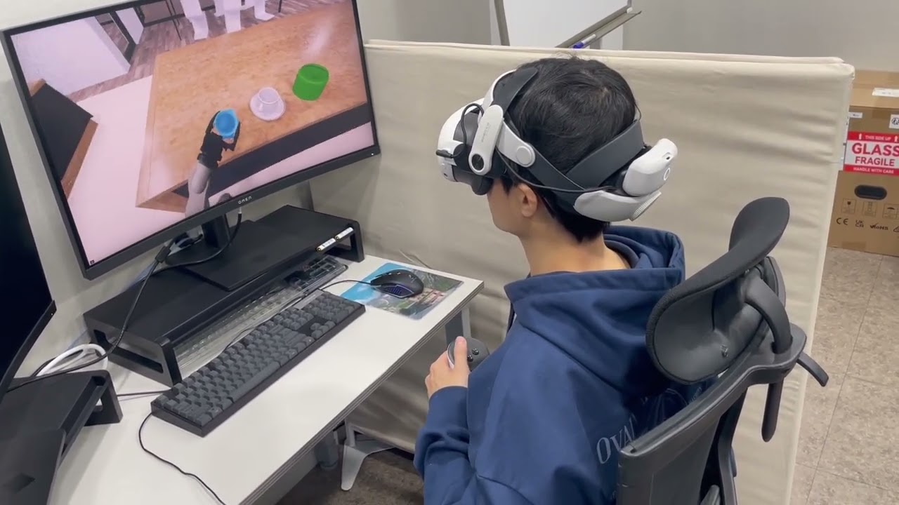Biped Humanoid Training Data Gathering in Digital Twins (디지털 트윈에서 바이패드 휴머노이드 학습 데이터 수집)