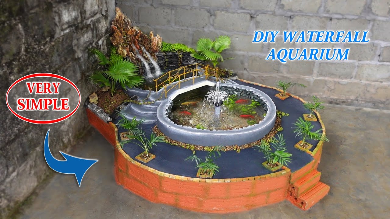 How to Decorate your Garden Corner with Beautiful Waterfall Aquarium