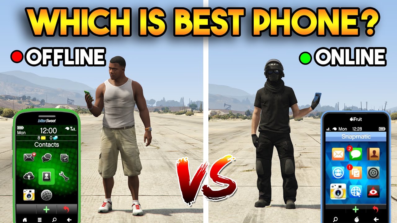 GTA 5 ONLINE PHONE VS GTA 5 OFFLINE PHONE (WHICH IS BEST PHONE?)