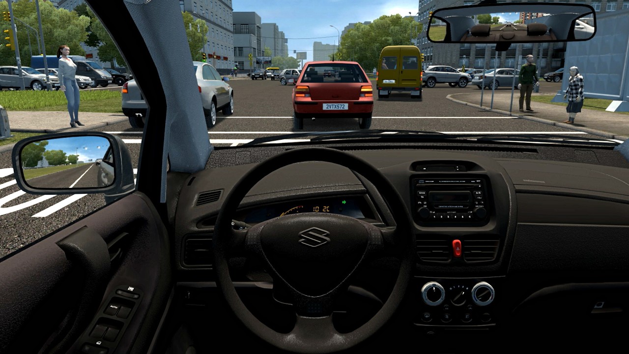 Suzuki Liana - City Car Driving [Steering Wheel Game Play]