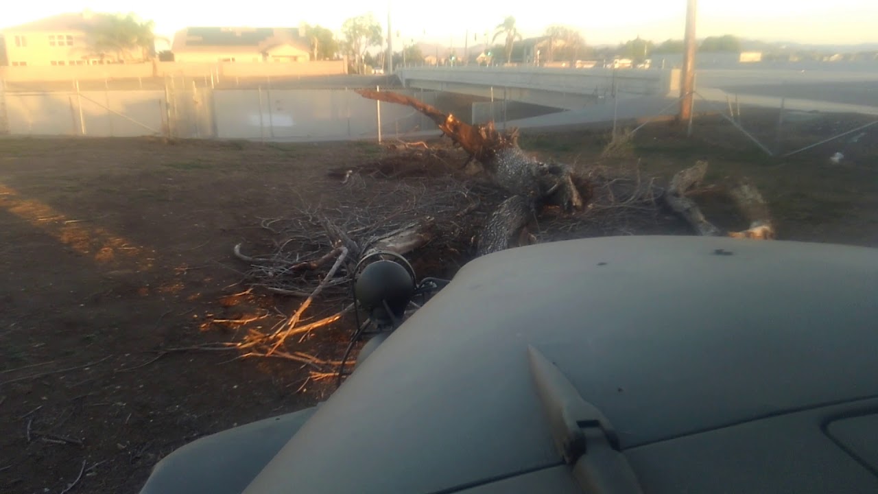 G506 winching out tree