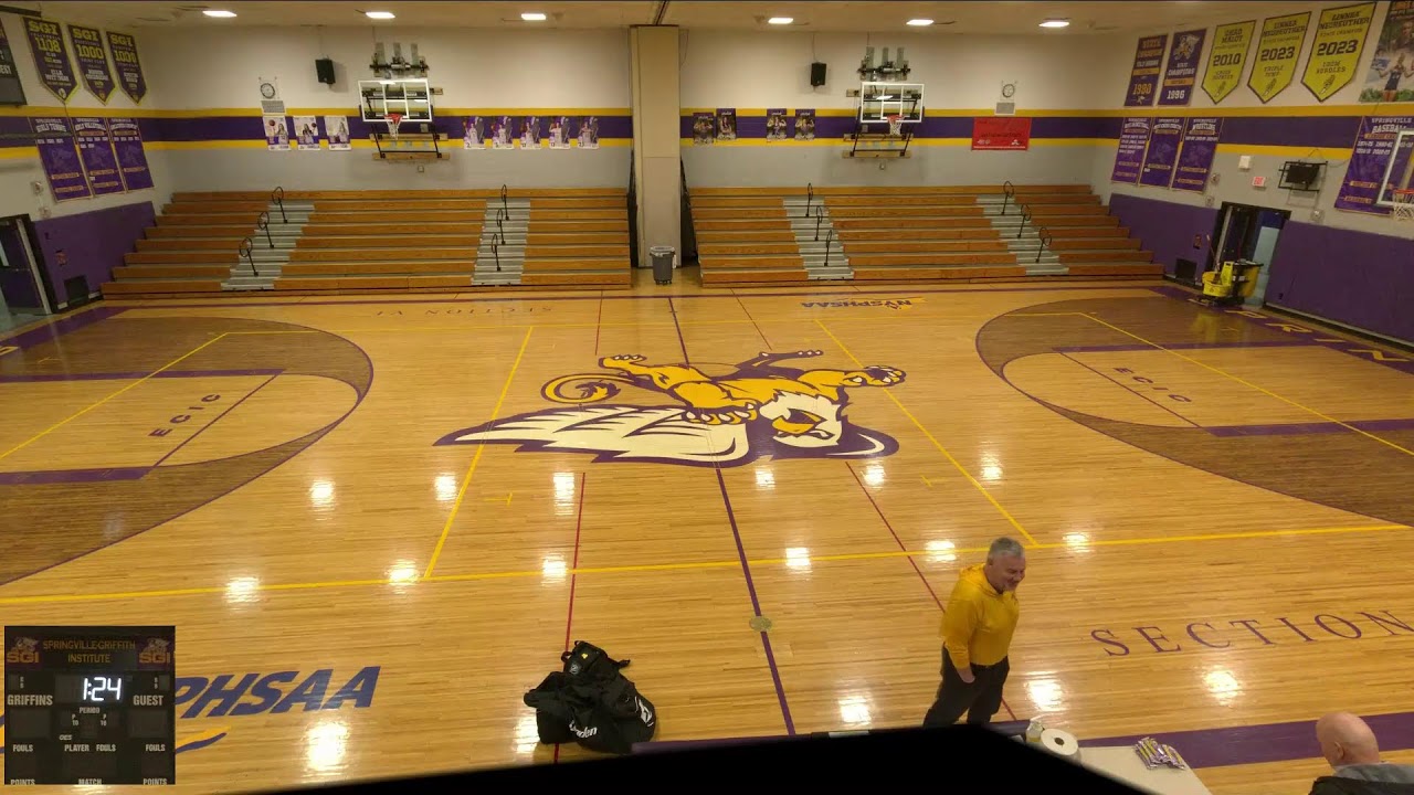 Springville-Griffith Institute High School vs Eden High School Mens Varsity Basketball