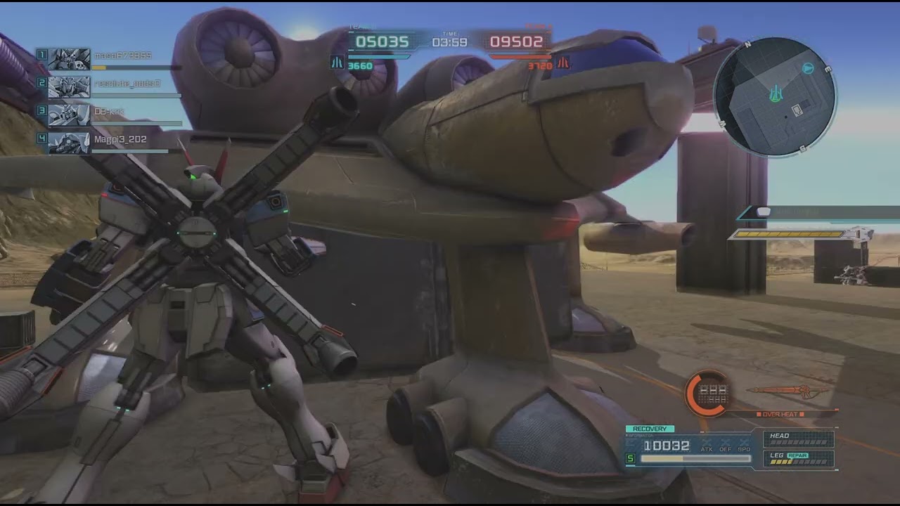 MOBILE SUIT GUNDAM BATTLE OPERATION fight in the air suck