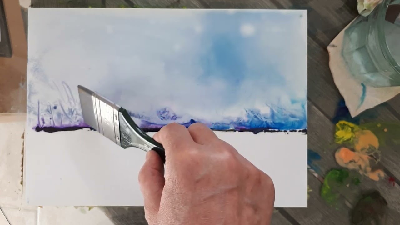 Aquarell auf Steinpapier malen mit Anne Pross - Watercolor Painting On Stonepaper Tutorial