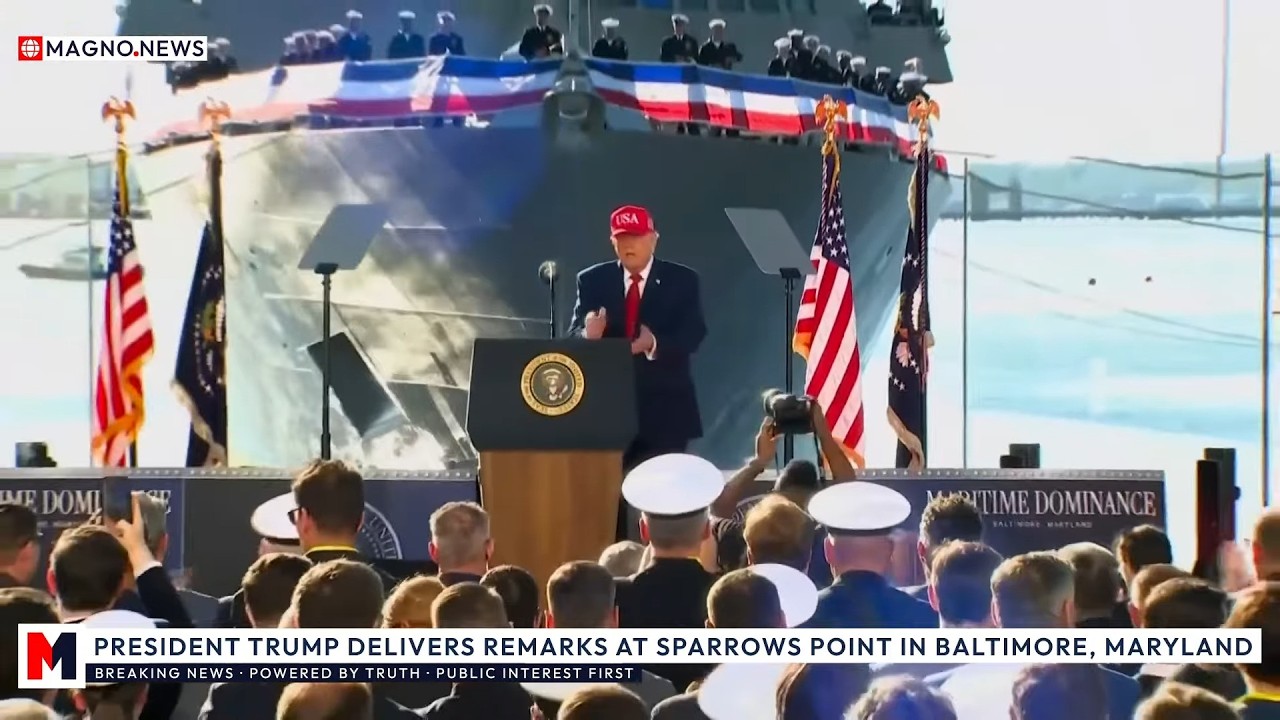 🇺🇸 Дональд Трамп выступает с речью на верфи Sparrows Point в Балтиморе, штат Мэриленд [В ПРЯМОМ Э...
