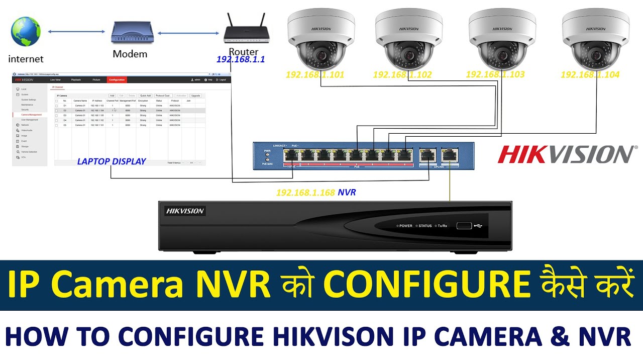 Hikvision nvr & ip camera  setup | Hikvision NVR Setup & Quickly Adding IP Camera