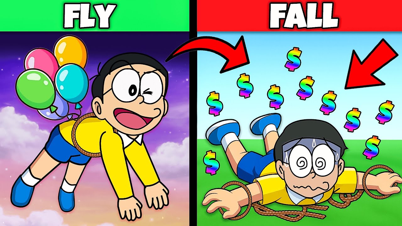 Shinchan Blew Up the Biggest Balloon and Fell !!