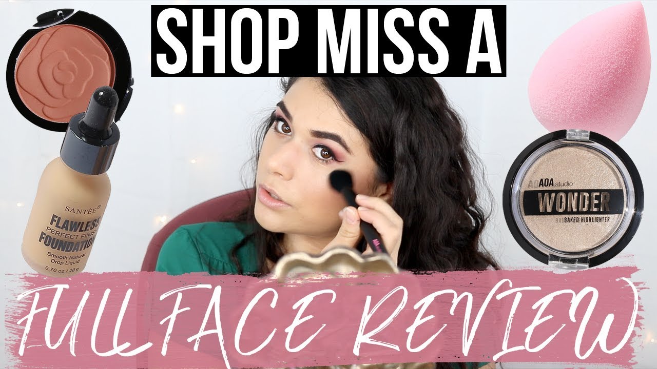 FULL FACE OF MAKEUP FROM SHOP MISS A 😳 TRY-ON HAUL & REVIEW