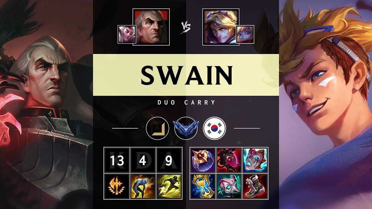 Swain Carry vs Ezreal - KR Diamond Patch 25.14