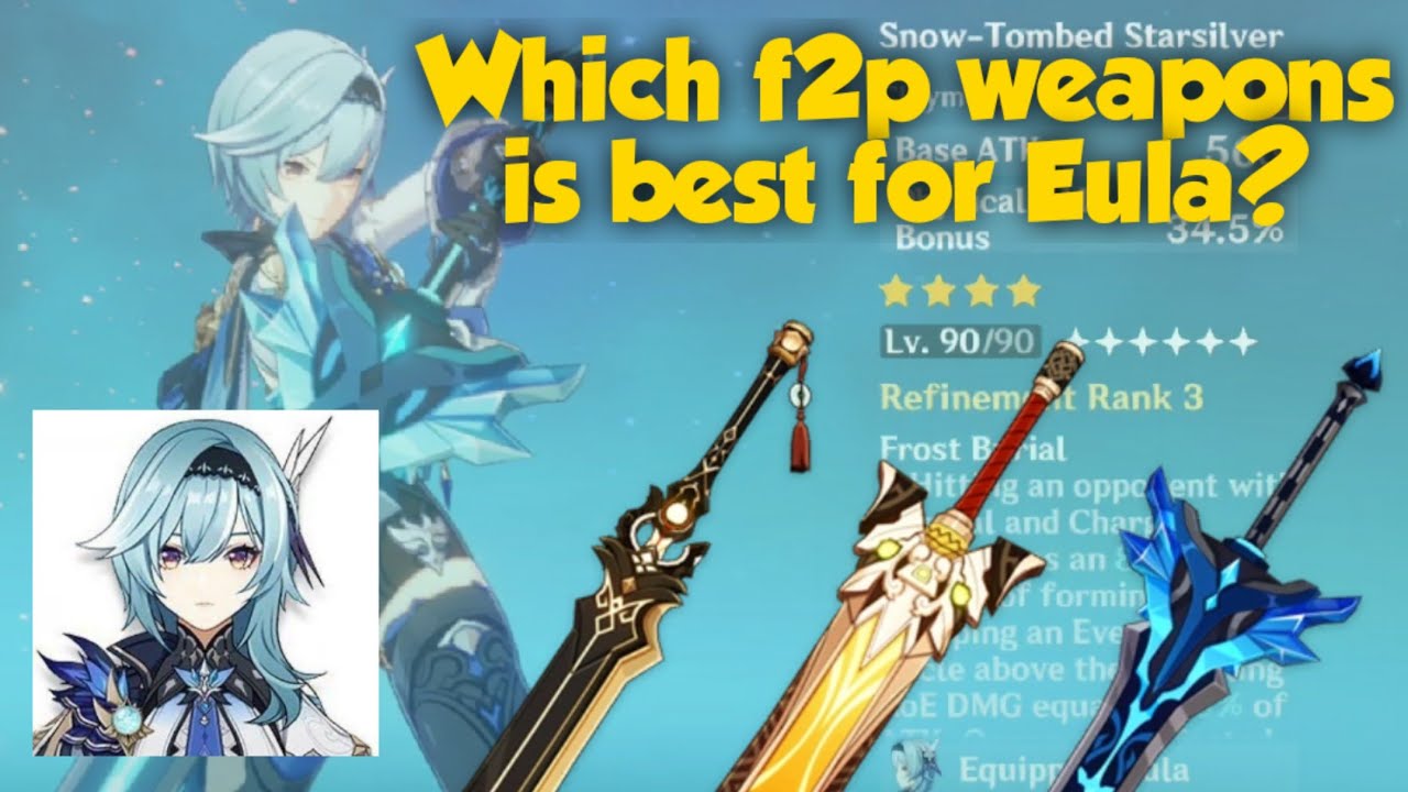 Prototype Archaic Vs Lithic Blade Vs Snow-Tombed Starsilver on Eula | Genshin Impact