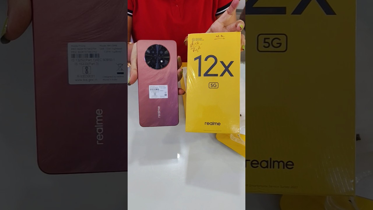 Realme 12x 5g || 8+128 || Coral Red &hearts;️ #quickunboxing💯🔥#genius pabitra #shorts🔥🔥🔥