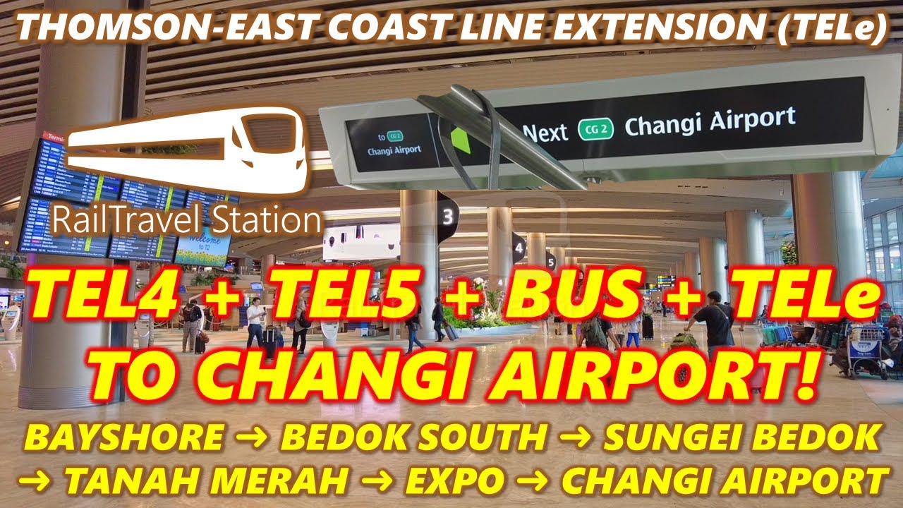 TEL4 TO CHANGI AIRPORT BY BUS AND MRT! 🇸🇬🚌🚇🛫 Bayshore→Sungei Bedok→Tanah Merah→Expo→Changi Airport