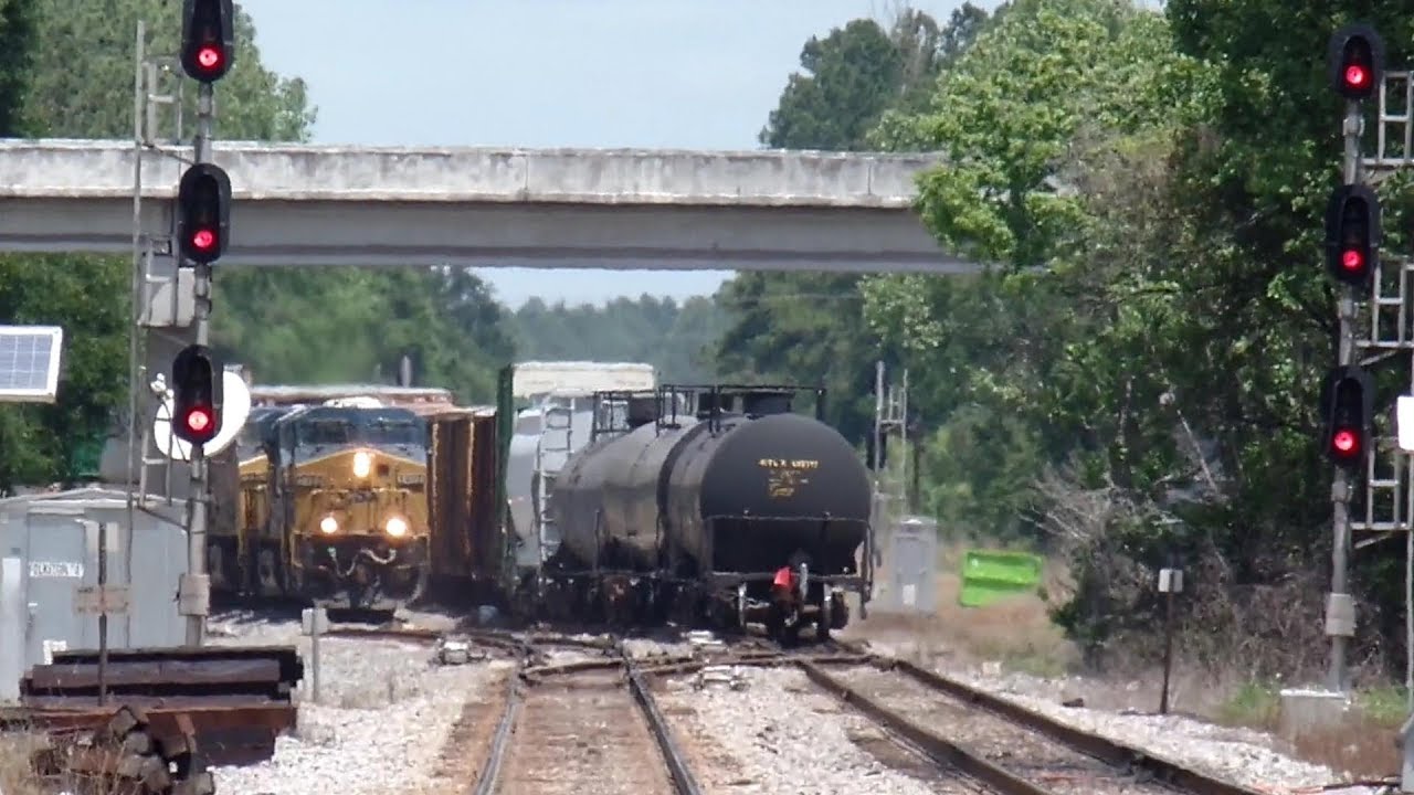 Train Passes As Another Train Comes
