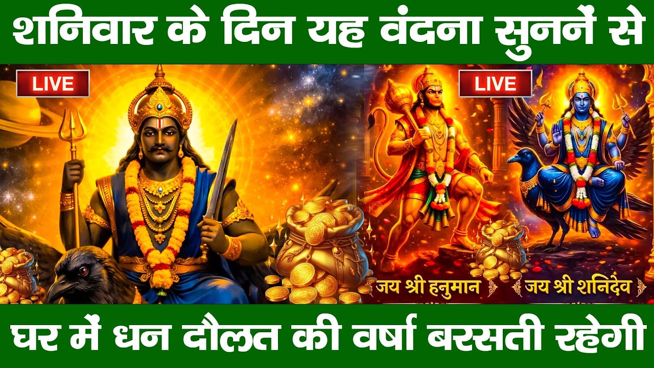 LIVE :शनिवार भक्त्ति -आज सुबह इस वंदना को सुनने से शनिदेव जी प्रसन्न होकर सभी मनोकामनापूर्ण करते है