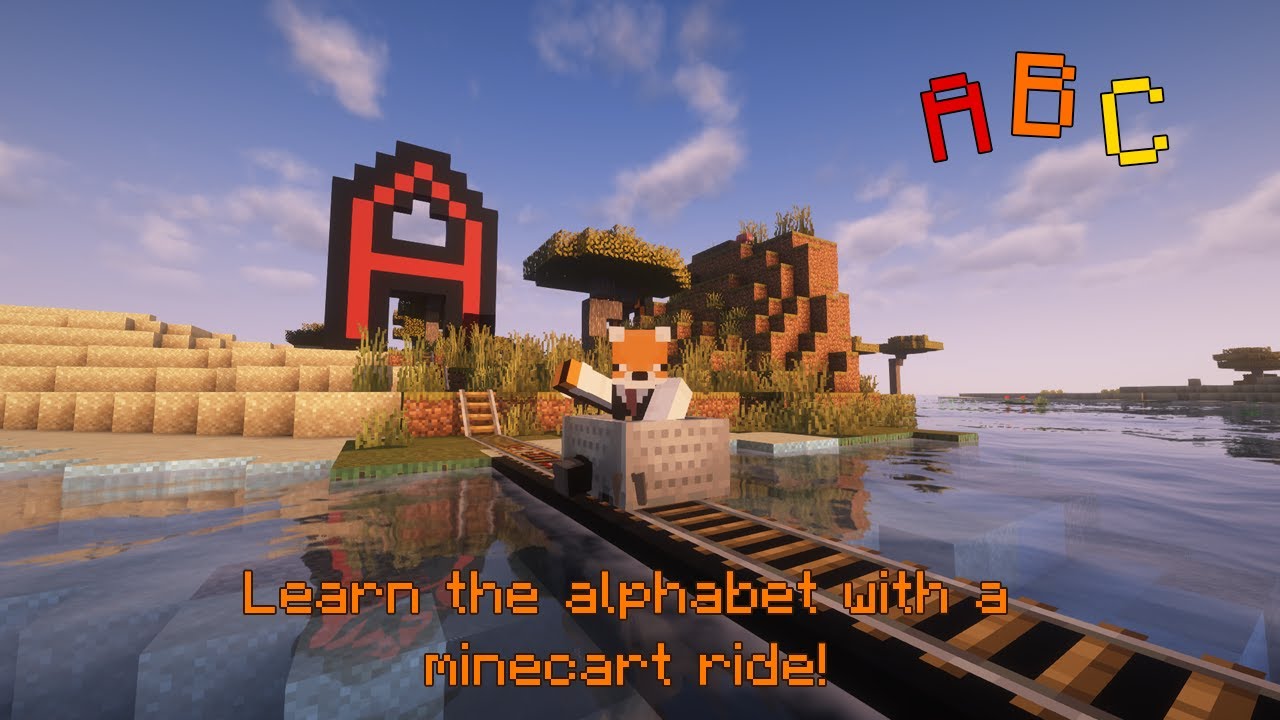 Minecraft ABCs - Learn the Alphabet with a Minecart Ride! - Fun Educational Video for Kids 📚