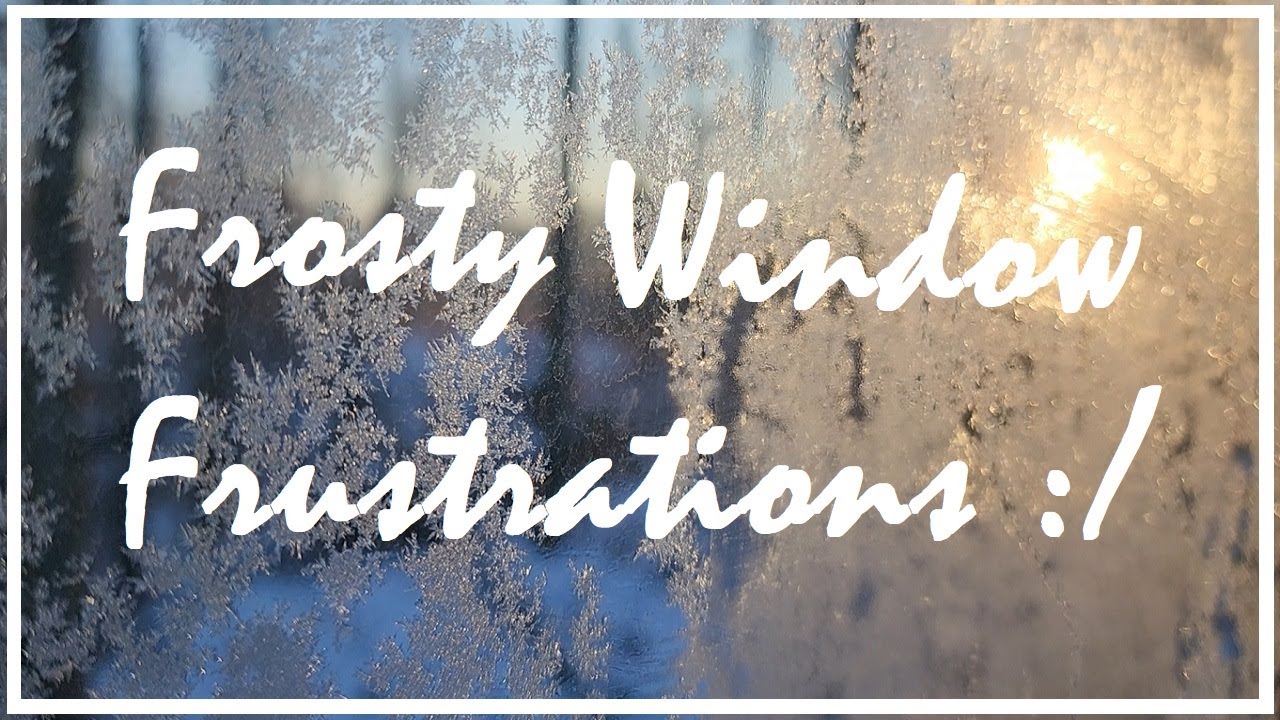 Window Frost on the Deer Hunting Box Blind - Dealing With It
