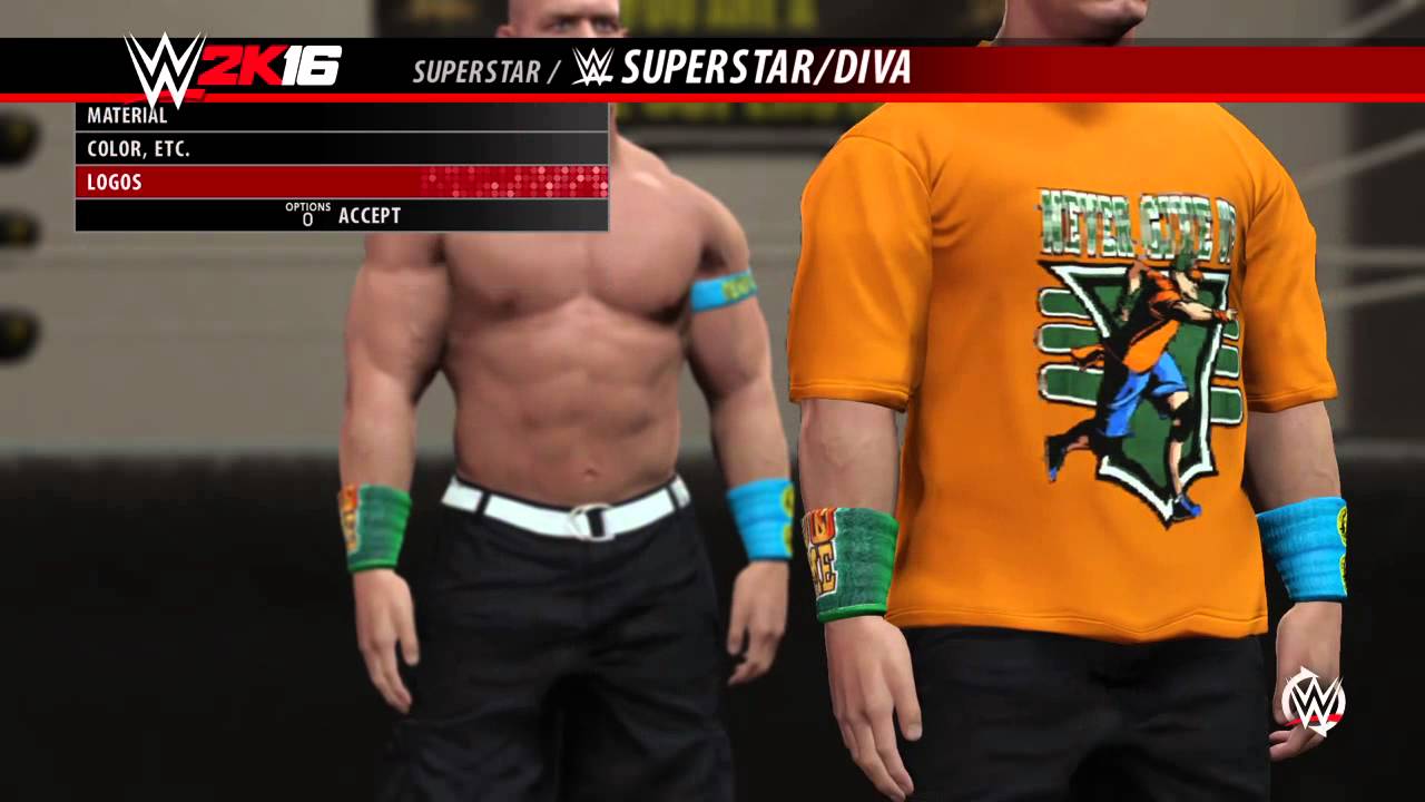 WWE 2K16 HOW TO MAKE JOHN CENA 15X Attire