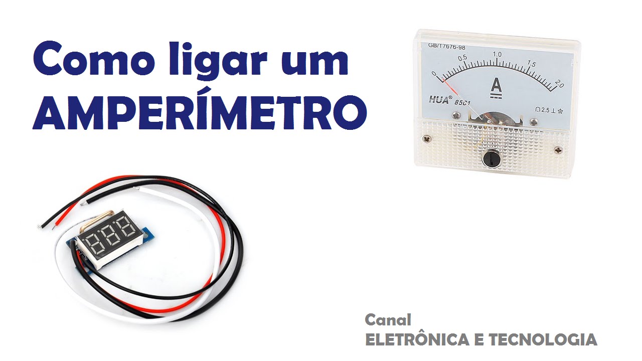 Como ligar um amperímetro em sua fonte.