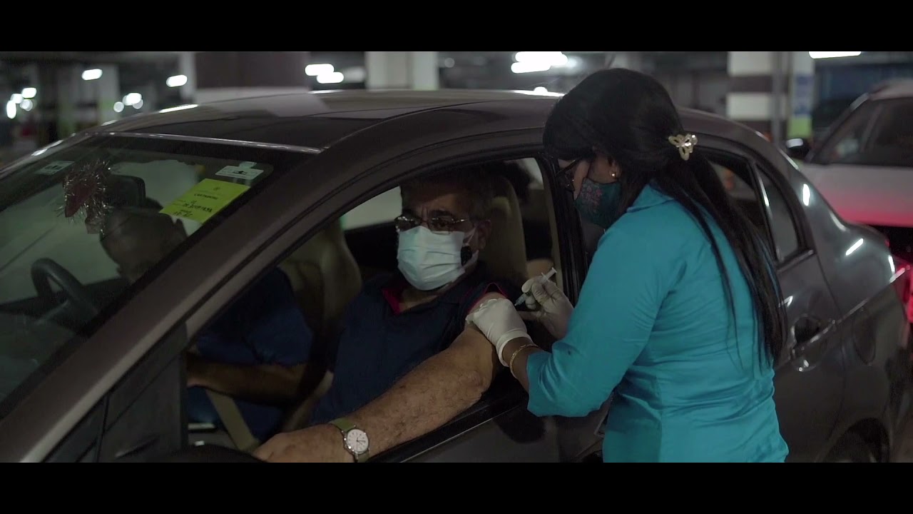 Drive-thru vaccination camp in Candor Tech Space, Gurugram | Covid vaccination