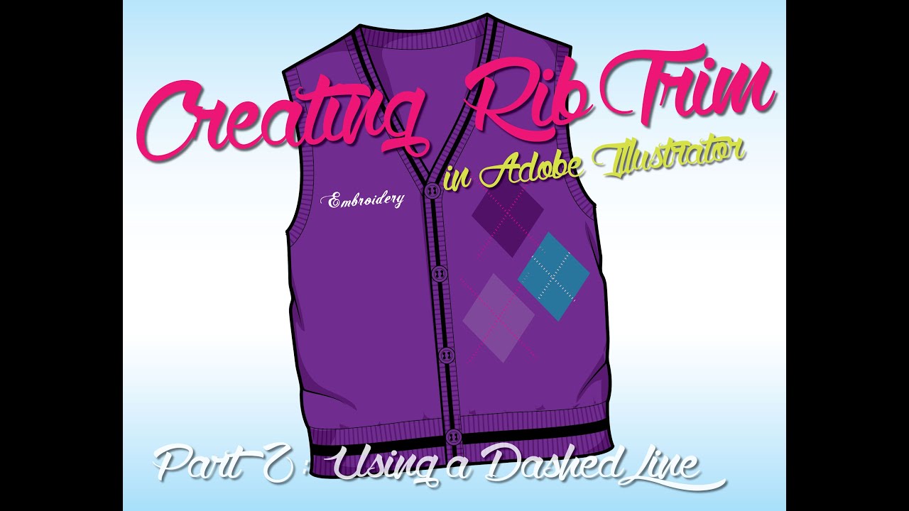 How to Draw Rib Trim on a Flat Sketch in Illustrator: Part 2