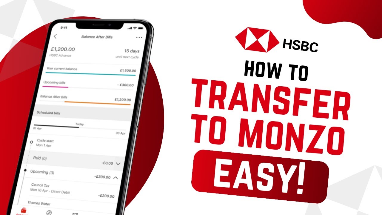 How to Transfer Money from HSBC to Monzo (EASY BANK TRANSFERS!)