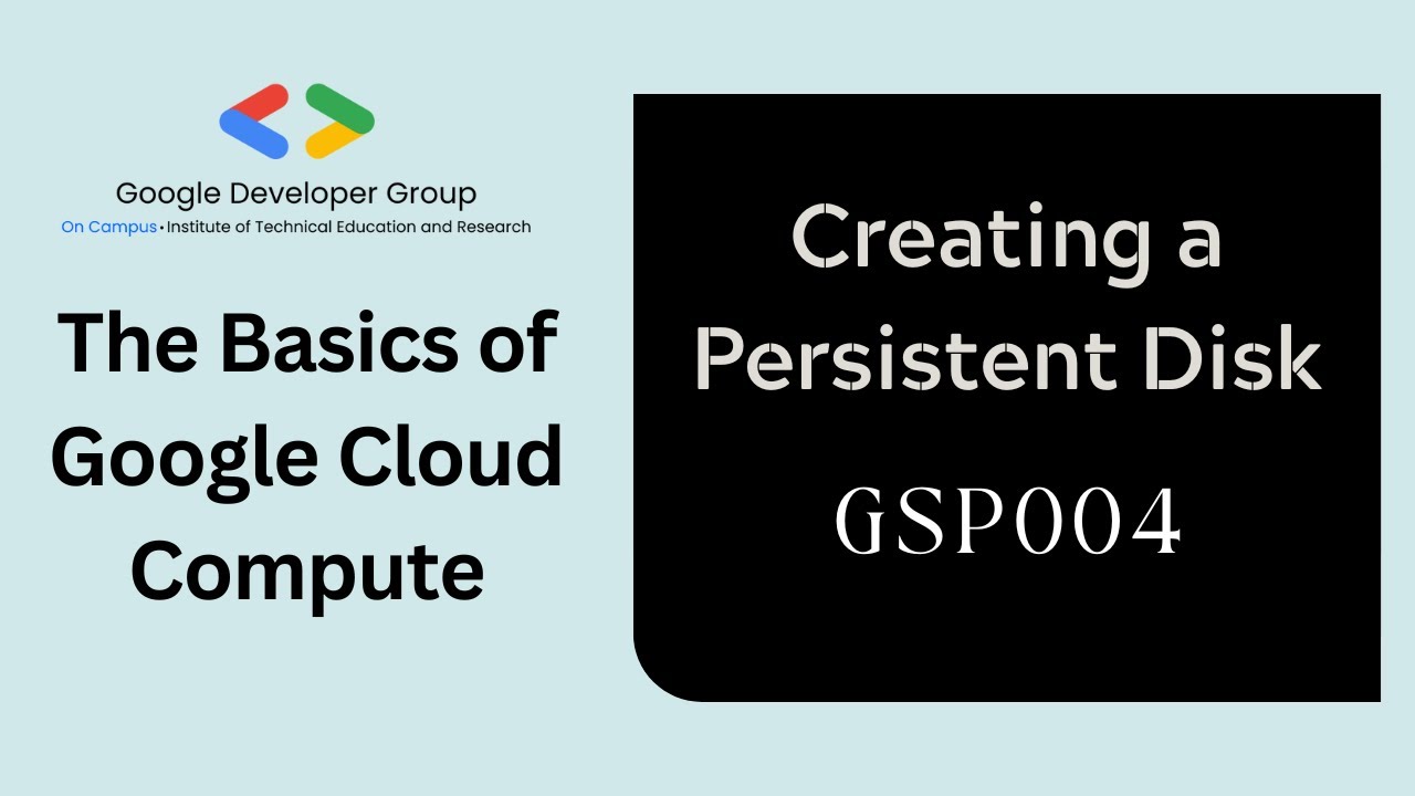 GSP004 | Creating a Persistent Disk | The Basics of Google Cloud Compute | @gdgiter