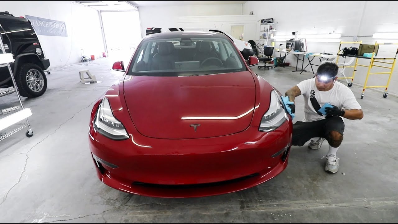 OPTI COAT PRO PLUS 7 Year Ceramic Coating on a BRAND NEW Tesla Model3