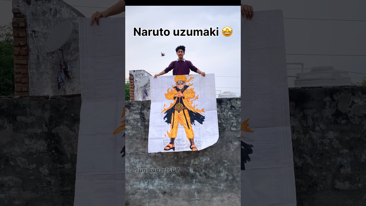 I Drew Naruto Uzumaki 🦊🔥 | Anime Art #shorts #naruto #drawing #art