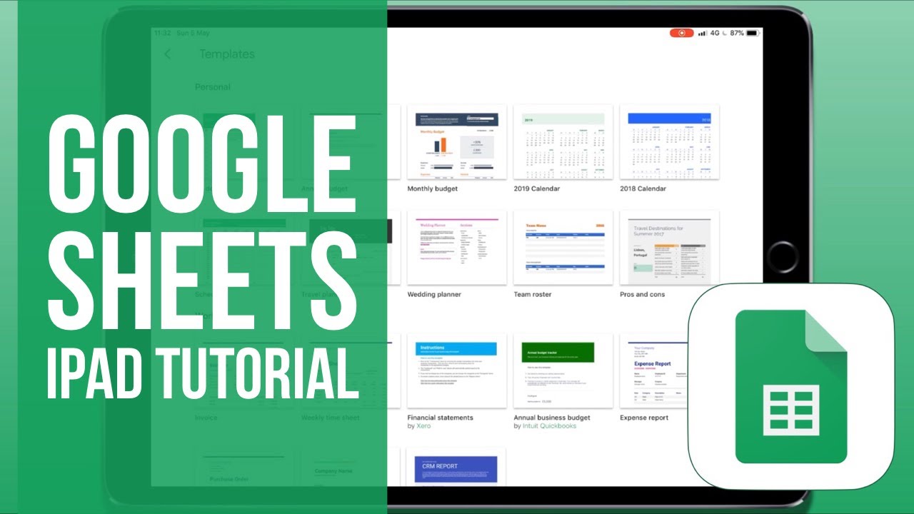 Учебное пособие по Google Таблицам для iPad 2019